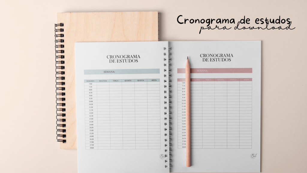 Cronograma de estudos para download!