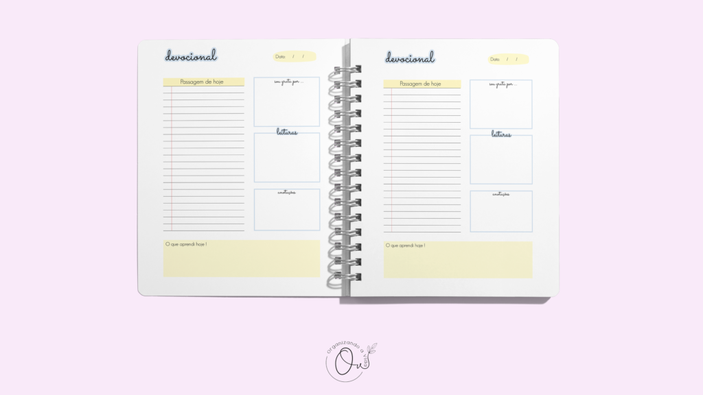 Planner devocional para imprimir PDF