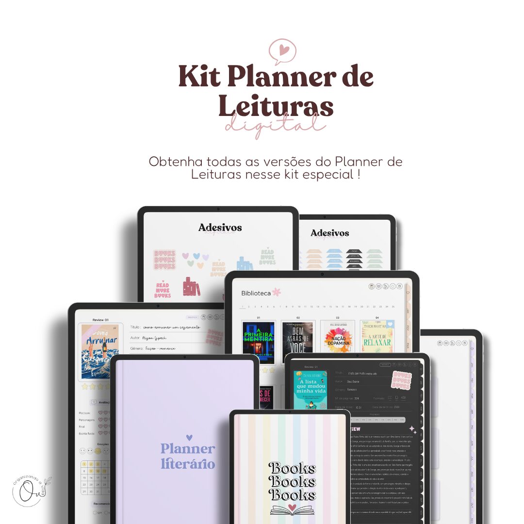 Planner de Leituras Digital - Kit Completo