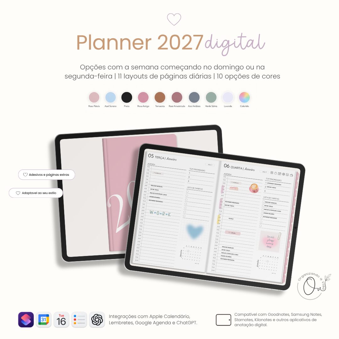 Planner Digital 2027 - Horizontal